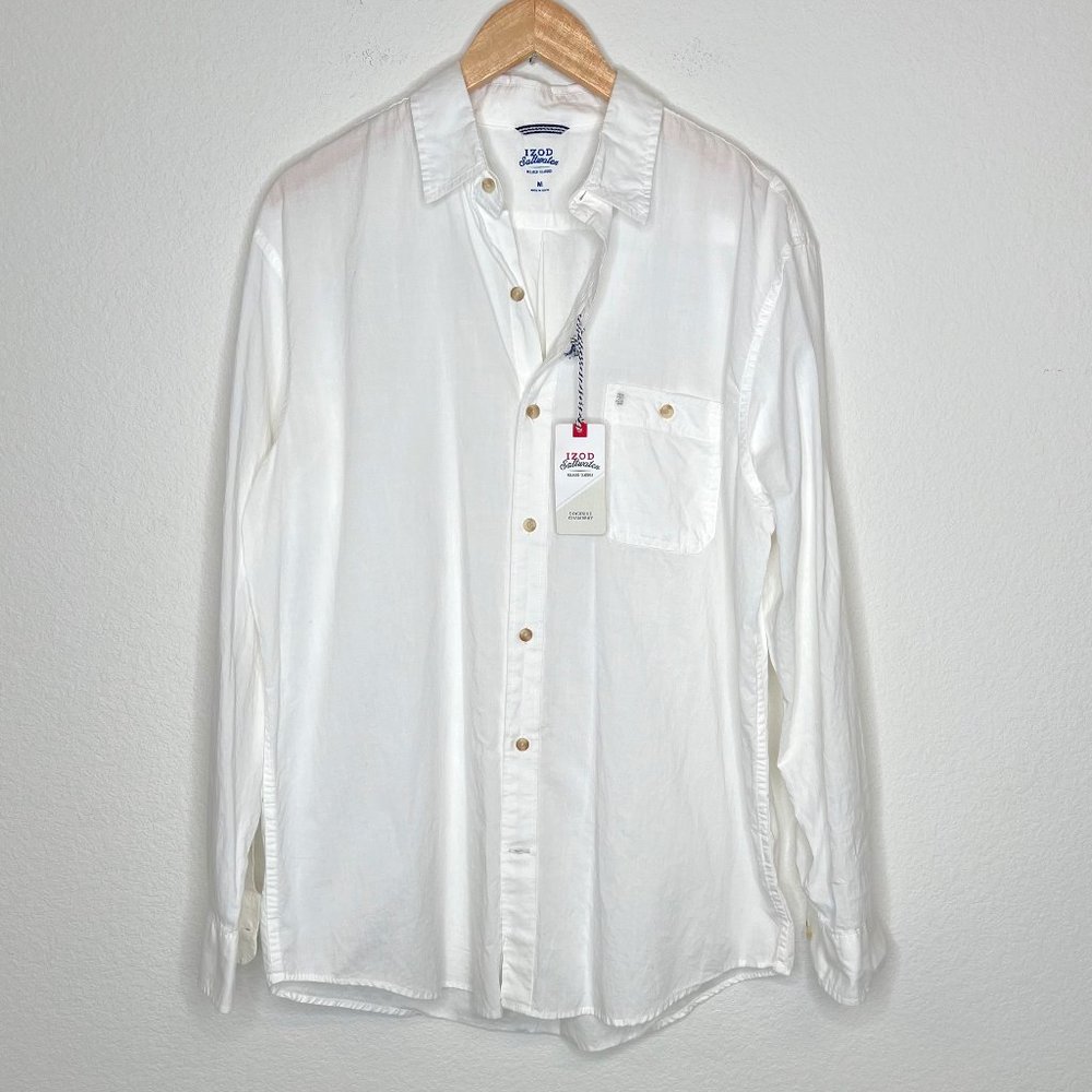 IZOD Saltwater Long Sleeve Button Down NWT